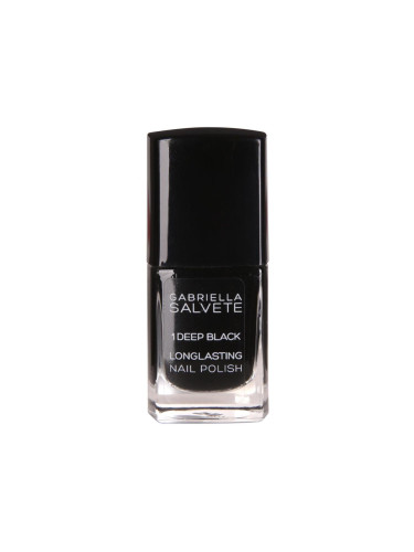 Gabriella Salvete Longlasting Enamel Лак за нокти за жени 11 ml Нюанс 01 Deep Black