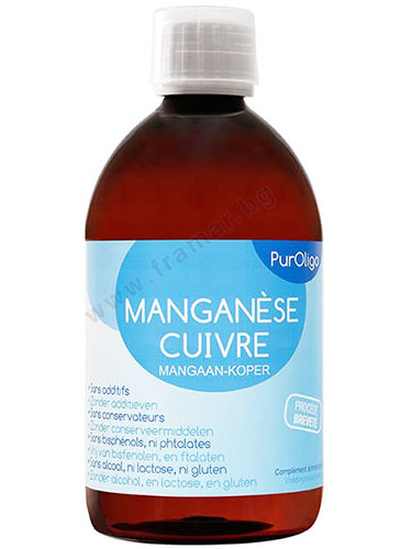 ПЮРОЛИГО МАНГАН И МЕД йонизиран разтвор 500 мл