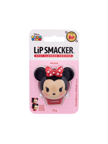Lip Smacker Disney Minnie Mouse Strawberry Lollipop Балсам за устни за деца 7,4 гр