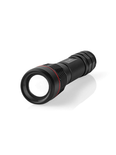 LED Фенер, 200m, 1000lm, акумулаторна батерия, USB-C, черен, NEDIS, LTRR11WBK