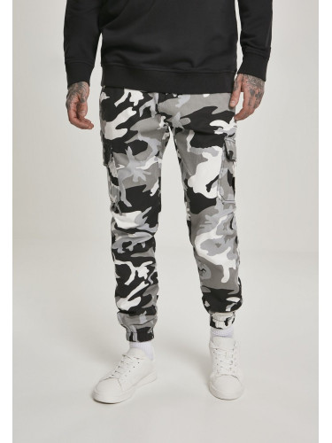 Мъжки панталон в сив камуфлаж Urban Classics snow camo