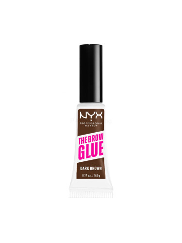 NYX Professional Makeup The Brow Glue Instant Brow Styler Гел и помада за вежди за жени 5 гр Нюанс 04 Dark Brown