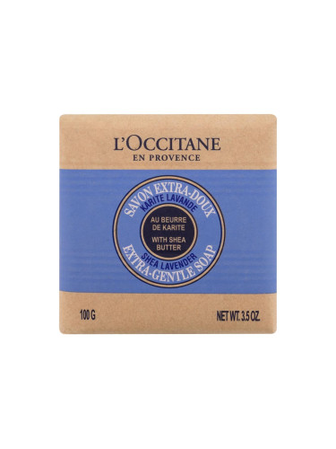L'Occitane Shea Butter Lavender Extra-Gentle Soap Твърд сапун за жени 100 гр