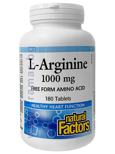 L-АРГИНИН таблетки 1000 мг * 180 НАТУРАЛ ФАКТОРС