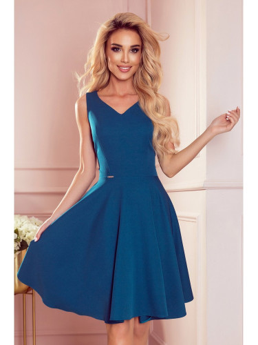 Елегантна миди рокля в син цвят 114-15