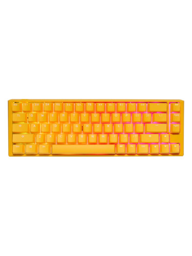  Механична клавиатура Ducky - One 3 Daybreak SF 65%, MX Silver, жълта