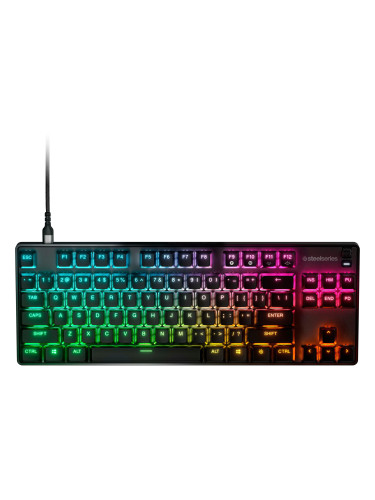  Механична клавиатура SteelSeries - Apex 9 TKL US, OptiPoint, RGB, черна