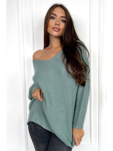 Дамски пуловер с V-образно деколте