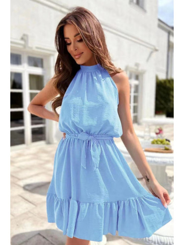 Дамска рокля с къс ръкав