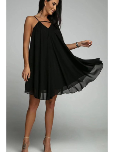 Дамска рокля с тънки презрамки