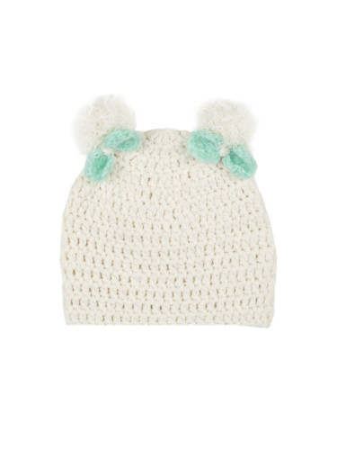 Детска ръчно плетена шапка за момичета от 2 години до 3 години