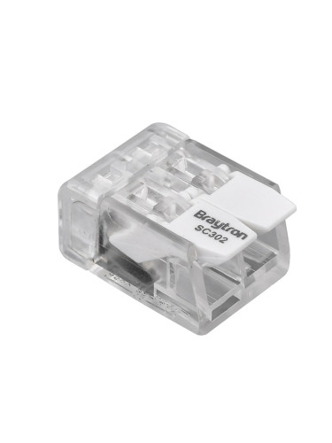 Клема, бърза връзка 250VAC, 32A, 0.08~2.5mm2, двойна, BY90-00302, BRAYTRON