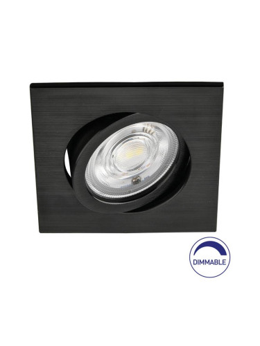 LED луна, за вграждане, 7W, квадрат, 230VAC, 630lm, 3в1 цвята, 85x85mm, BD02-70781, мини, димируема