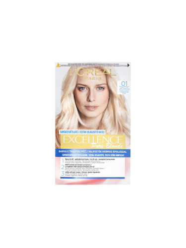 L'Oréal Paris Excellence Creme Triple Protection Боя за коса за жени 48 ml Нюанс 01 Lightest Natural Blonde