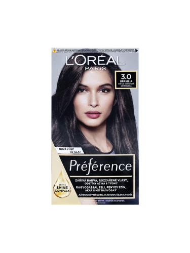 L'Oréal Paris Préférence Боя за коса за жени 60 ml Нюанс 3-B Brasilia