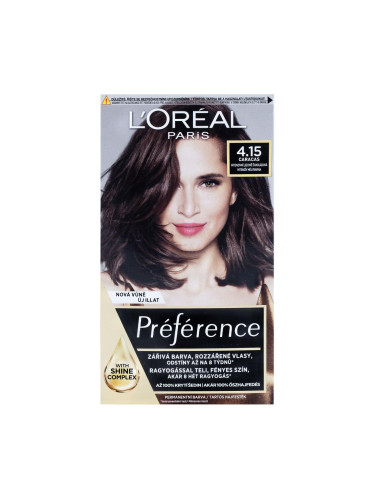 L'Oréal Paris Préférence Боя за коса за жени 60 ml Нюанс 4.15-M1 Caracas