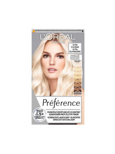 L'Oréal Paris Préférence Le Blonding Боя за коса за жени 60 ml Нюанс Ultra Platinum