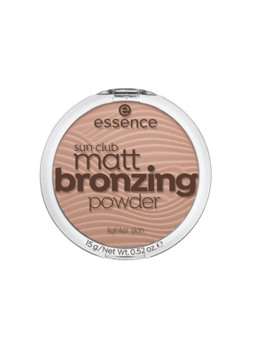 Essence Sun Club Matt Bronzing Powder Бронзант за жени 15 g Нюанс 01 Natural