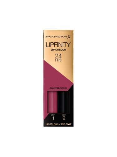 Max Factor Lipfinity 24HRS Lip Colour Червило за жени 4,2 гр Нюанс 040 Vivacious