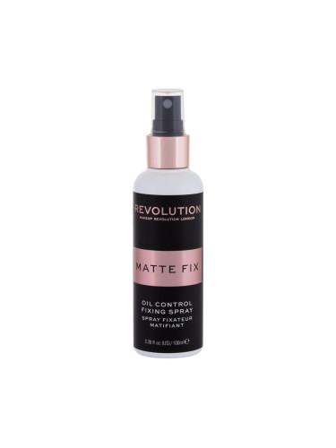 Makeup Revolution London Matte Fix Oil Control Spray Фиксатор за грим за жени 100 ml