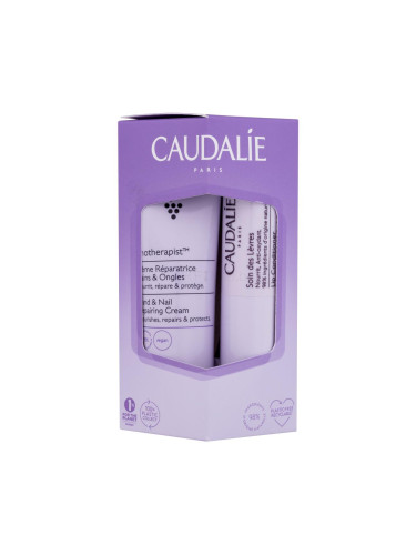 Caudalie Vinotherapist Hand & Nail Cream Подаръчен комплект крем за ръце Vinotherapist Hand & Nail Repairing Cream 50 ml + балсам за устни Lip Conditioner 4,5 g