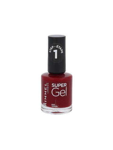 Rimmel London Super Gel STEP1 Лак за нокти за жени 12 ml Нюанс 043 Venus