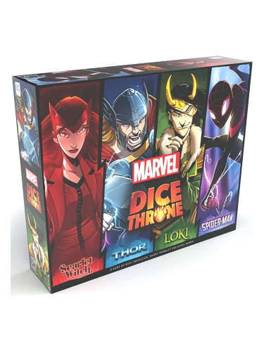  Настолна игра Marvel Dice Throne 4 Hero Box - Scarlet Witch vs Thor vs Loki vs Spider-Man