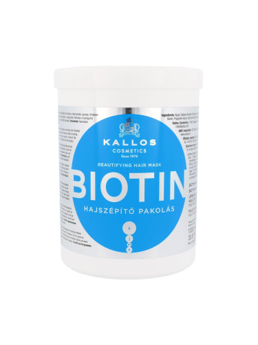 Kallos Cosmetics Biotin Маска за коса за жени 1000 ml