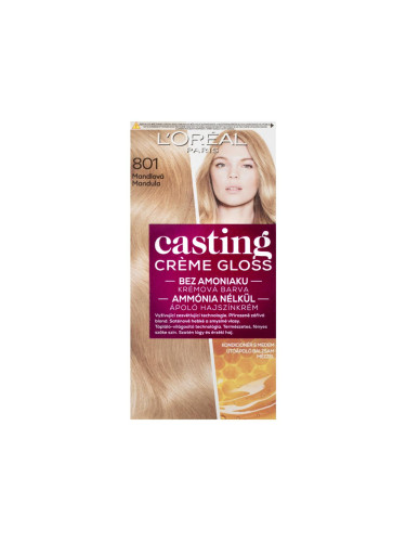 L'Oréal Paris Casting Creme Gloss Glossy Blonds Боя за коса за жени 48 ml Нюанс 801 Silky Blonde