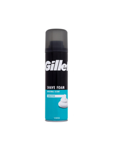 Gillette Shave Foam Original Scent Sensitive Пяна за бръснене за мъже 200 ml