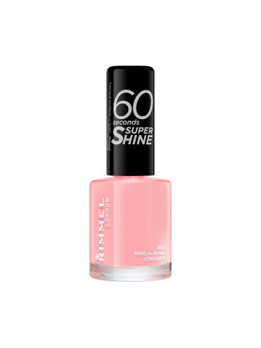 Rimmel London 60 Seconds Super Shine Лак за нокти за жени 8 ml Нюанс 262 Ring A Ring O´Roses