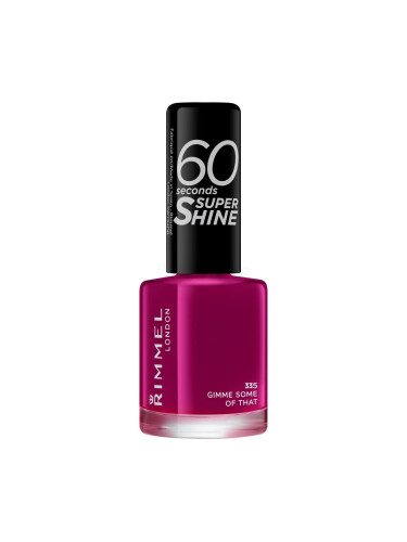 Rimmel London 60 Seconds Super Shine Лак за нокти за жени 8 ml Нюанс 335 Gimme Some Of That