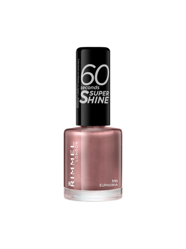 Rimmel London 60 Seconds Super Shine Лак за нокти за жени 8 ml Нюанс 510 Euphoria