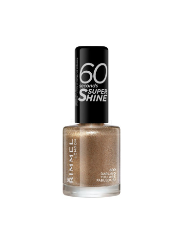 Rimmel London 60 Seconds Super Shine Лак за нокти за жени 8 ml Нюанс 809 Darling, You Are Fabulous!