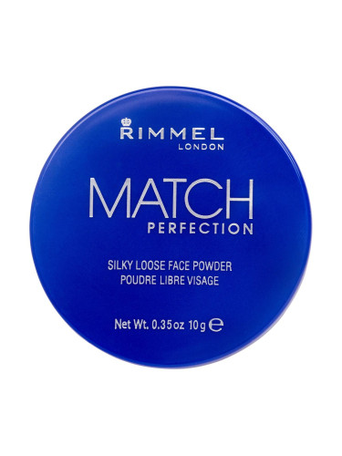 Rimmel London Match Perfection Пудра за жени 10 g Нюанс 001 Transparent