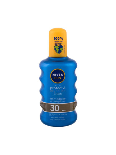 Nivea Sun Protect & Dry Touch Invisible Spray SPF30 Слънцезащитна козметика за тяло 200 ml