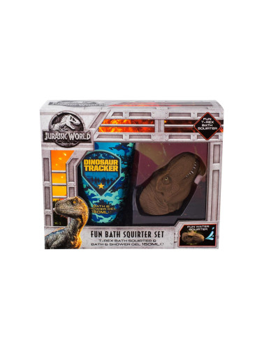 Universal Jurassic World Подаръчен комплект душ гел 150 ml + играчка за вана