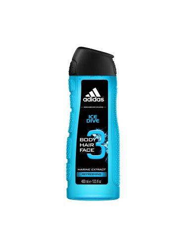 Adidas Ice Dive 3in1 Душ гел за мъже 400 ml