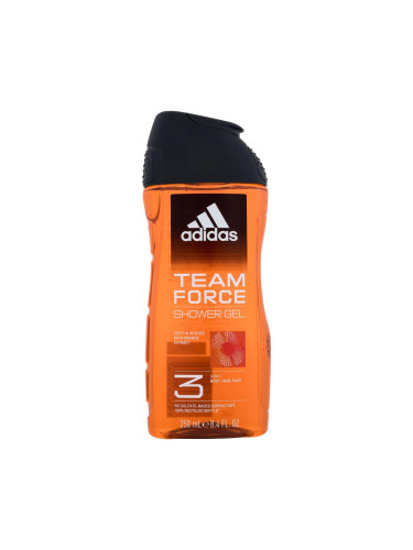 Adidas Team Force Shower Gel 3-In-1 Душ гел за мъже 250 ml