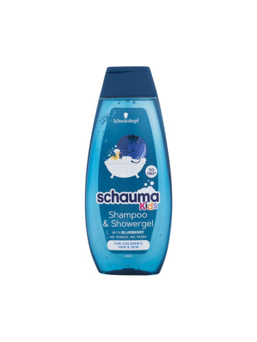 Schwarzkopf Schauma Kids Blueberry Shampoo & Shower Gel Шампоан за деца 400 ml