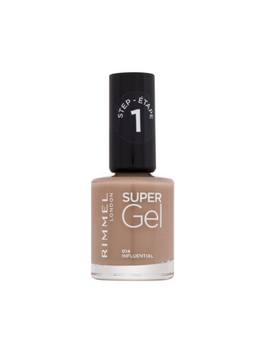 Rimmel London Super Gel STEP1 Лак за нокти за жени 12 ml Нюанс 014 Influential