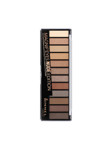 Rimmel London Magnif´Eyes Contouring Palette Сенки за очи за жени 14,16 g Нюанс 001 Nude Edition