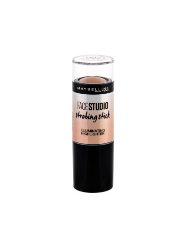 Maybelline FaceStudio Strobing Stick Хайлайтър за жени 9 гр Нюанс 200 Medium-Nude Glow