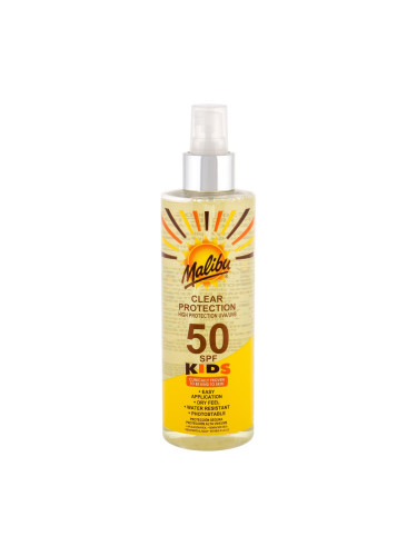 Malibu Kids Clear Protection SPF50 Слънцезащитна козметика за тяло за деца 250 ml