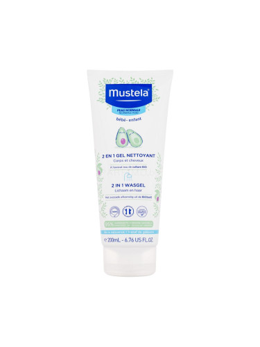 Mustela Bébé 2 in 1 Cleansing Gel Душ гел за деца 200 ml