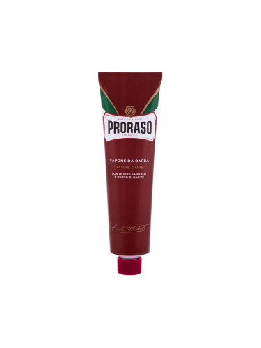 PRORASO Red Shaving Soap In A Tube Пяна за бръснене за мъже 150 ml