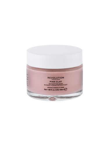 Revolution Skincare Pink Clay Detoxifying Маска за лице за жени 50 ml