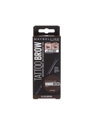 Maybelline Tattoo Brow Lasting Color Pomade Гел и помада за вежди за жени 4 гр Нюанс 04 Ash Brown