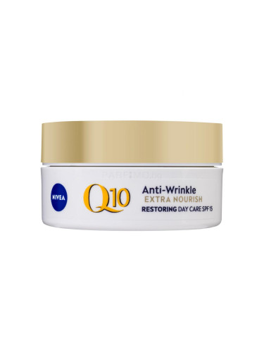 Nivea Q10 Power Anti-Wrinkle Extra Nourish SPF15 Дневен крем за лице за жени 50 ml