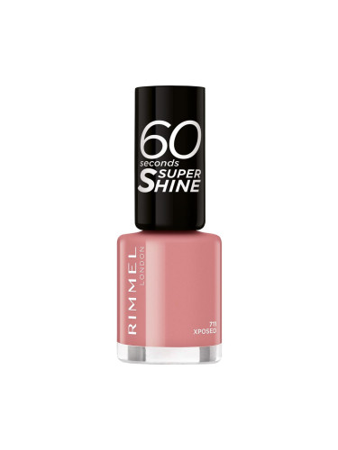 Rimmel London 60 Seconds Super Shine Лак за нокти за жени 8 ml Нюанс 711 Xposed